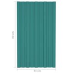 vidaXL Panneaux de toiture 36 Pièces Acier galvanisé Vert 80x45 cm