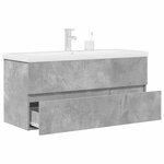 vidaXL Ensemble de meubles de salle de bain 2 Pièces gris béton