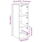 vidaXL Meuble mural Chêne noir 35 x 37 x 102 cm Bois d'ingénierie