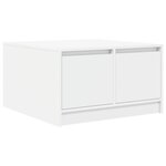 vidaXL Table basse avec tiroirs blanc 70 5x70x40 cm