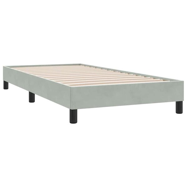 vidaXL Cadre de lit sans matelas gris clair 100x210 cm velours