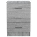 vidaXL Table de chevet Sonoma gris 38x35x56 cm Bois d'ingénierie
