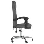 vidaXL Fauteuil inclinable de bureau Gris foncé Tissu