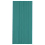vidaXL Panneaux de toiture 12 Pièces Acier galvanisé Vert 100x45 cm