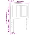 vidaXL Tête de lit avec tête de lit Chêne fumé 75 cm Bois d'ingénierie
