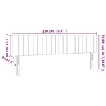 vidaXL Tête de lit à LED Gris foncé 180x5x78/88 cm Tissu