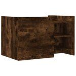 vidaXL Table basse chêne fumé 80x50x50 cm bois d'ingénierie