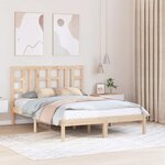 vidaXL Cadre de lit sans matelas 135x190 cm bois massif