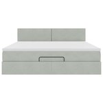 VidaXL Cadre de lit ottoman avec matelas gris clair 180x200 cm velours