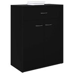 vidaXL Buffet noir 60x30x75 cm bois d'ingénierie