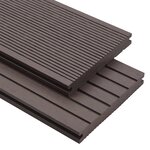 vidaXL Planche de terrasse 90 Pièces Marron foncé WPC