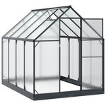 vidaXL Serre de jardin avec porte Anthracite 183 5 x 243 5 x 207 cm