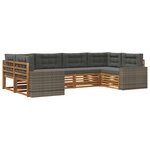 vidaXL Ensemble de canapés d'extérieur 6 pc Naturel et Anthracite