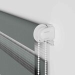 vidaXL Store zèbre gris foncé largeur du tissu 55 9 cm polyester