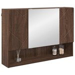 vidaXL Armoire Miroir Chêne brun 80 x 17 x 55 cm Bois d'ingénierie