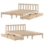 vidaXL Cadre de lit sans matelas 120x190 cm bois de pin massif