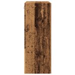 vidaXL Cabinet Murale avec Portes en Verre - Bois Ancien - 69.5x34x90 cm