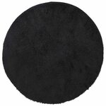 vidaXL Tapis shaggy à poils longs NAVARRA noir 200x200 cm polyester