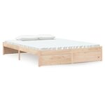 vidaXL Cadre de lit bois massif 135x190 cm double