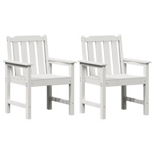 vidaXL Chaises de Salle à Manger 2 Pièces Blanches HDPE