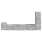 vidaXL Ensemble meuble TV 3 Pièces Gris béton Bois d'ingénierie