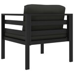 vidaXL Canapés simples 2 Pièces avec coussins Aluminium Anthracite