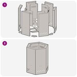 vidaXL Fire Pit Black 38 x 38 x 51 cm Cold-rolled steel