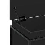 vidaXL Boîte de rangement avec couvercle noir bois d'ingénierie