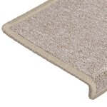 vidaXL Tapis d'escalier 15 Pièces 65x21x4 cm Taupe