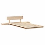 vidaXL Cadre de lit Marron 90 x 190 cm bois