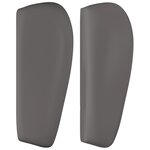 vidaXL Tête de lit avec oreilles Gris 163x23x78/88 cm Similicuir