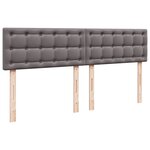 vidaXL Sommier à lattes de lit avec matelas Gris 180x200 cm Similicuir