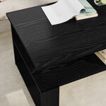 vidaXL Table basse Chêne noir 90 x 50 x 40 cm Bois d'ingénierie