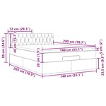 VidaXL Cadre de lit ottoman avec matelas noir 140x200 cm velours