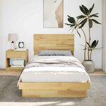 vidaXL Cadre de lit avec tête de lit sans matelas 90x200 cm