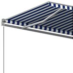 vidaXL Auvent automatique sur pied 400x350 cm Bleu/Blanc