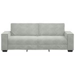 vidaXL Canapé à 3 places Gris clair 180 cm Velours