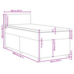 vidaXL Sommier à lattes de lit avec matelas Marron foncé 100x200 cm
