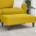 vidaXL Repose-pied jaune 77x55x31 cm velours