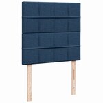 vidaXL Sommier à lattes de lit avec matelas Bleu 100x200 cm Tissu