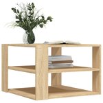 vidaXL Table basse chêne sonoma 58x58x40 cm bois d'ingénierie