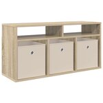vidaXL Basboard avec tiroir Chêne Sonoma 87 x 27 5 x 43 cm