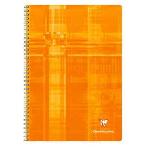Cahier spirales clairefontaine metric - a4 21 x 29 7 cm - petits carreaux - 100 pages