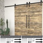 vidaXL Kits de fixation pour porte coulissante 2 Pièces 200 cm Acier Noir