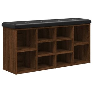 vidaXL Banc à chaussures chêne marron 102x32x50 cm bois d'ingénierie