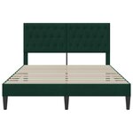 vidaXL Cadre de lit avec tête de lit Vert foncé 160 x 200 cm Velours