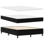 vidaXL Lit Box Spring avec matelas Noir 160x200 cm Velours
