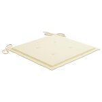 vidaXL Chaises de jardin lot de 4 avec coussins Bois de teck massif