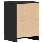 vidaXL Tables de chevet 2 Pièces Noir 38x35x56 cm Bois d'ingénierie