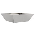 VidaXL Jardinière 50x50x15 cm en Acier Inoxydable